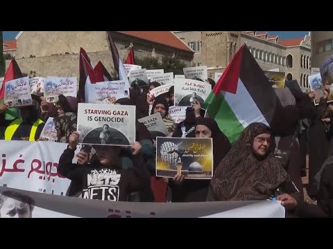 Women hold protest in Lebanon to call for end of the war in the Gaza Strip