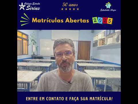 Matrculas Abertar 2025 - Prof. Rogrio