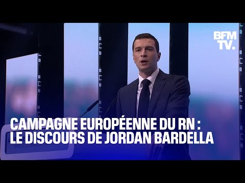 Européennes: l'intégralité du discours de Jordan Bardella lors du lancement de la campagne du RN