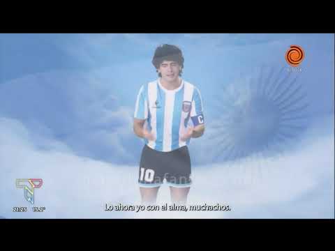 El holograma de Diego Maradona felicitó a la Scaloneta a un año de ser campeones del mundo