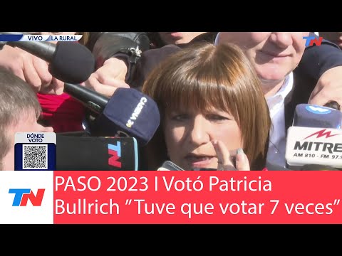 PASO 2023: Patricia Bullrich fue a votar y la máquina de boleta electrónica dejó de funcionar