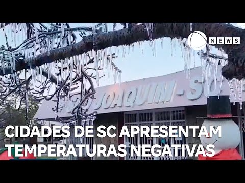 Cidades de Santa Catarina apresentam temperaturas negativas