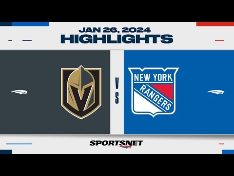 NHL Highlights | Golden Knights vs. Rangers - January 26, 2024