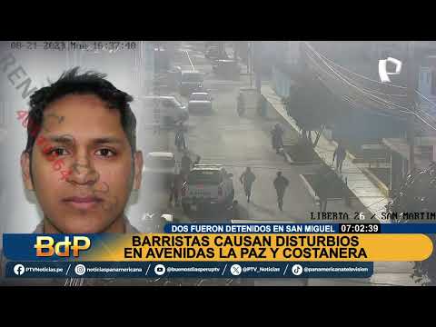 San Miguel: detienen a dos de los barristas que causaron disturbios en av. La Paz y Costanera
