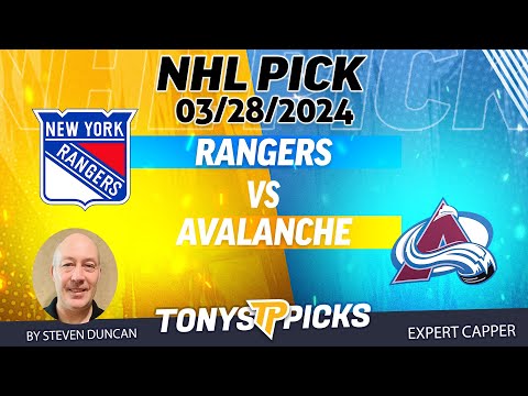 New York Rangers vs. Colorado Avalanche 3/28/2024 FREE NHL Picks and Predictions by Steven Duncan
