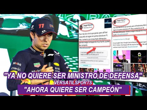 PRENSA BRITANICA: CHECO PEREZ BORRA TWEET DONDE DICE que QUIERE SER CAMPEON