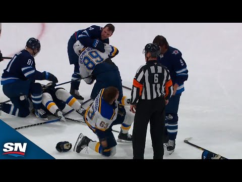 Scrum Breaks Out Between Blues And Jets In Dying Seconds