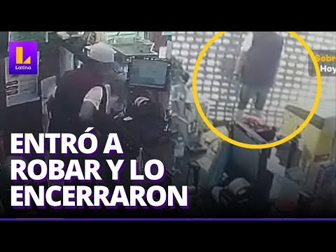 Ladrón fue encerrado dentro de una tienda por los trabajadores