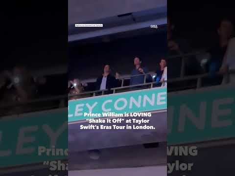 Price William dances to 'Shake It Off' at Taylor Swift's Eras Tour in London