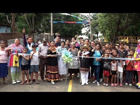 Inauguran 4 calles en el barrio Hilario Sánchez de Managua