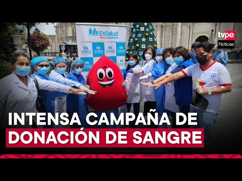 Campaña de donación de sangre en el Perú