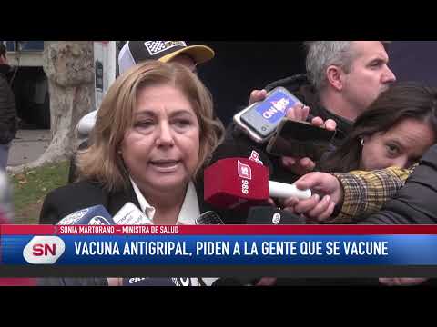 Vacuna antigripal. Piden a la gente que se vacune. Sonia Martorano Ministra de Salud.