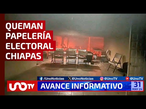 Queman papelería electoral en Chiapas