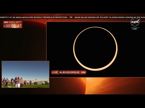 'Ring of fire' solar eclipse seen over Albuquerque, New Mexico