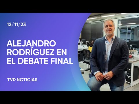 Alejandro Rodríguez en la previa del último debate presidencial