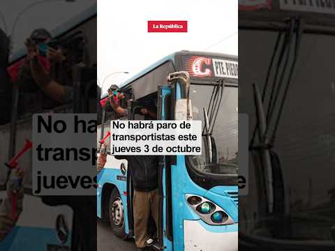 No habrá PARO DE TRANSPORTISTAS este jueves 3 de octubre #shorts