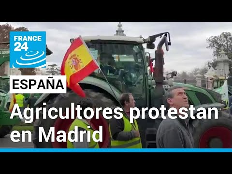 Agricultores españoles protestan en rechazo a políticas agrícolas del Gobierno y de la UE