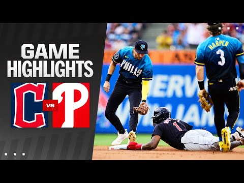 Guardians vs. Phillies Game Highlights (7/26/24) | MLB Highlights