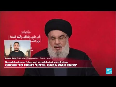 Israel 'crossed all red lines', says Hezbollah's Nasrallah in first speech since device attacks