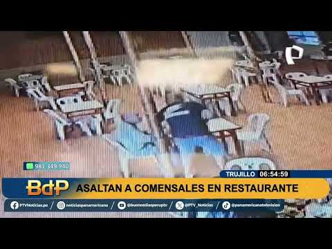 ¡Ya no se puede ni comer tranquilos!: Delincuente asalta en restaurante de Trujillo