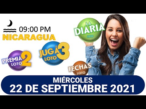 Sorteo 09 pm Loto NICARAGUA, La Diaria, jugá 3, Súper Combo, Fechas, 22 de septiembre 2021