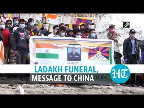 Watch: Message to China as Tibetan soldier killed at LAC gets public funeral