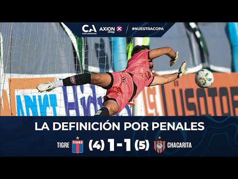 La definición por penales. Tigre 1 (4) - Chacarita 1 (5). 32avos. Duodécima edición.