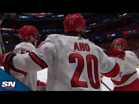 Hurricanes Sebastian Aho Secures His Eighth Career Hat Trick With A Body Deflection