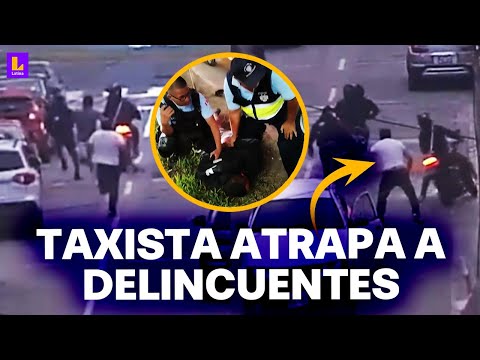 Cámaras captan persecución en Pueblo Libre: Taxista evita robo a pasajera y atrapa a delincuentes