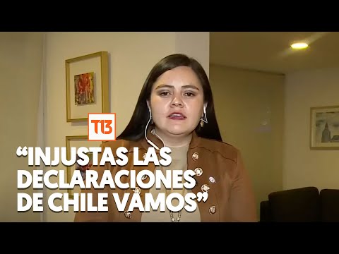 Sara Concha: Encuentro injustas las declaraciones de Chile Vamos