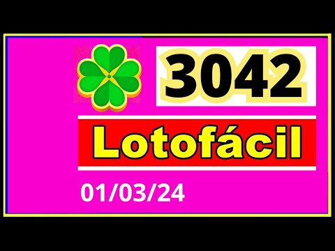 LotoFacil 3042 - Resultado da Lotofacil Concurso 3042