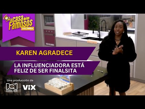 “Estoy feliz”: Karen celebra ser finalista y recuerda a Alfredo | La casa de los famosos Colombia