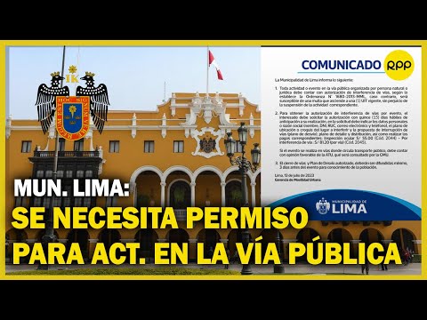 Municipalidad de Lima publica comunicado sobre posibles marchas