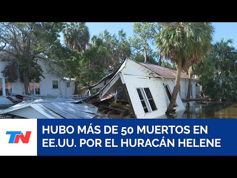 Hubo más de 50 muertos tras el paso del huracán Helene en EE.UU.