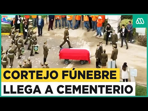 Así fue la llegada del corte fúnebre de carabinero Emmanuel Sánchez al cementerio