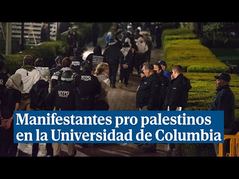 Docenas de manifestantes pro palestinos detenidos en la Universidad de Columbia
