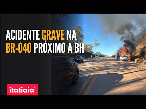 ACIDENTE ENTRE CARRO E CAMINHÃO FECHA PISTA DA BR-040