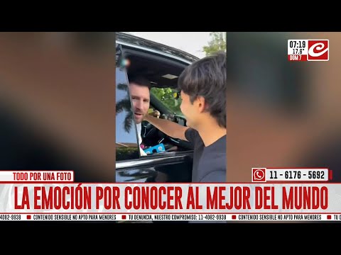 Viral: Messi y Antonella frenaron en su auto para sacarse fotos con un grupo de argentinos