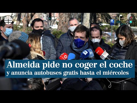 Almeida pide no usar vehículos privados en Madrid y anuncia que los autobuses serán gratis tres días