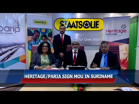 Heritage, Paria, And Staatsolie Sign MOU