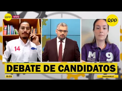 Debate de candidatos: Luis Ochicua (Frepap) y Úrsula Moscoso (Partido Morado)