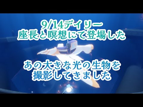 【Sky】9/14のデイリーに登場した光の生物を撮影しました