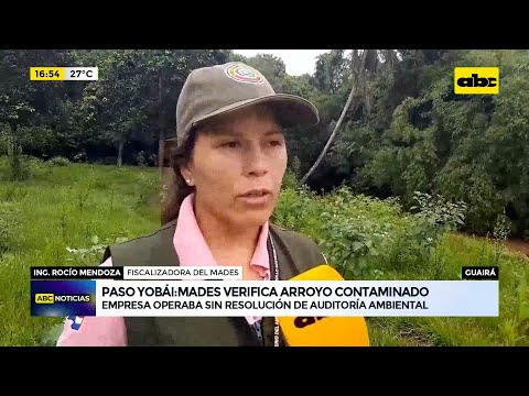 Paso Yobái: Mades verifica arroyo contaminado