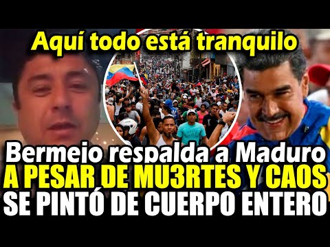 ¡Repugnante! Guillermo Bermejo respalda a Maduro y su fraude, pese a mu3rtes y protestas en caracas