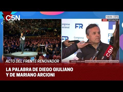 DIEGO GIULIANO y MARIANO ARCIONI hablaron en el ACTO del FRENTE RENOVADOR