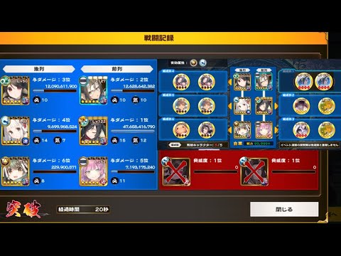 ①マツリ契約15 中心の会心超過編成を試しておこう ユカウラアタッカー版 蒼烈の傷那 イベント 遺跡 LV50 うたわれるもの ロストフラグ