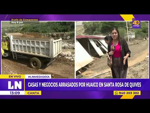 Huaico arrasó con casas y negocios de Santa Rosa de Quives
