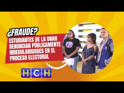 Estudiantes de la UNAH denuncian públicamente irregularidades en el proceso electoral estudiantil