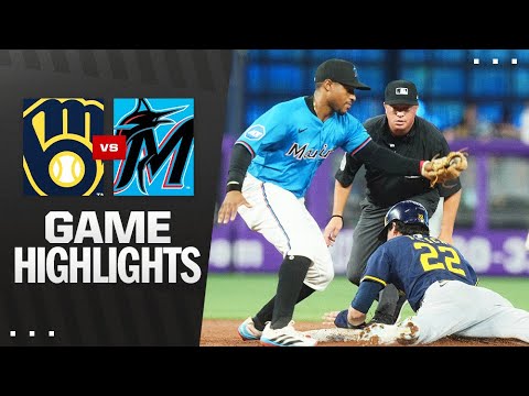Brewers vs. Marlins Highlights (7/6/25) | MLB Highlights