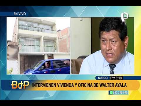 Walter Ayala: Fiscalía interviene vivienda y oficinas del exministro de Defensa